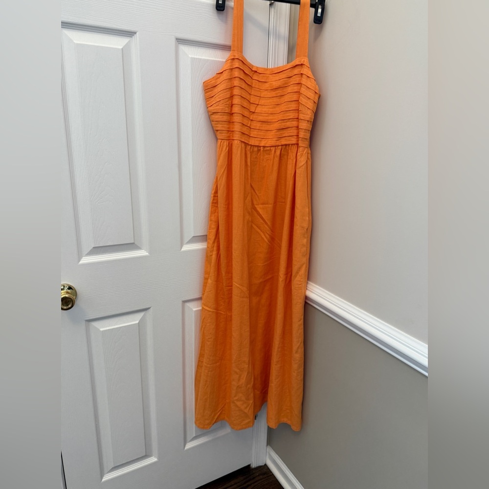 Tahari Vibrant Orange Textured Dress - NWOT